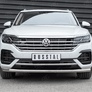 Защита переднего бампера d63 секции RUSSTAL Volkswagen Touareg (not 2.0 TSI) (2018-2024)