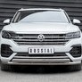 Защита переднего бампера d63 секции-d75x42 дуга RUSSTAL Volkswagen Touareg (not 2.0 TSI) (2018-2024)