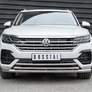 Защита переднего бампера d63 секции-d42 дуга RUSSTAL Volkswagen Touareg (not 2.0 TSI) (2018-2024)