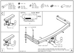 Фаркоп оцинкованный Galia для Volkswagen Passat (1996-2005)