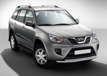 Пороги алюминиевые Black Chery  Tiggo FL (2012-2019)