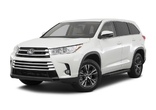 Пороги алюминиевые Black Toyota Highlander (2014-2019)