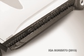 Пороги алюминиевые Slitkoff Optima Black черные Kia Sorento (2013-2015)