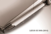 Пороги алюминиевые Slitkoff Optima Silver серебристые Lexus NX 300h (2014-2021)