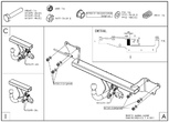 Фаркоп оцинкованный Galia для BMW 3-Series (2005-2011)