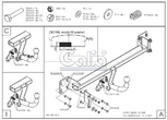 Фаркоп оцинкованный Galia для BMW 5-Series (2003-2010)