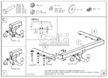 Фаркоп оцинкованный Galia для Dodge Caravan (2001-2007)