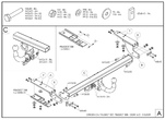 Фаркоп оцинкованный Galia для Citroen C4 хетчбек 3 двери (2004-2010)