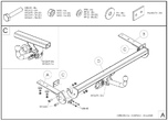Фаркоп оцинкованный Galia для Citroen C4 седан сборка Южная Америка (2008-2013)