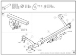 Фаркоп оцинкованный Galia для Citroen Berlingo (2008-2024)