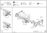 Фаркоп оцинкованный Galia для Chevrolet Aveo седан (2012-)