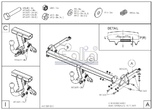 Фаркоп оцинкованный с быстросъемным шаром Galia для Chevrolet Aveo хетчбек (2011-)