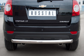 Защита заднего бампера d76 дуга RUSSTAL Chevrolet Captiva (2011-2013)