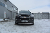 Защита переднего бампера d57+d42 двойная Chevrolet Captiva (2013-2020)