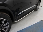 Пороги с площадкой нержавеющий лист 42,4 мм для Chery Tiggo 8 (2020-2025)