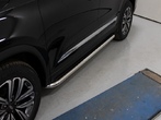 Пороги с площадкой нержавеющий лист 60,3 мм для Chery Tiggo 8 (2020-2025)