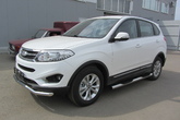 Защита порогов d76 с проступями Chery Tiggo 5 (2014-2020)