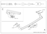 Фаркоп оцинкованный Galia для Ford Focus универсал (1998-2004)