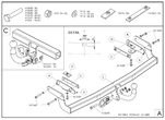 Фаркоп оцинкованный Galia для FIAT Stilo хетчбек (2001-2007)