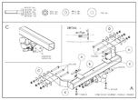 Фаркоп оцинкованный Galia для Ford Transit (2000-2014)