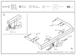 Фаркоп оцинкованный с быстросъемным шаром Galia для Ford Galaxy (2000-2006)