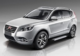 Пороги алюминиевые Silver new Geely Emgrand X7 (2013-2019)