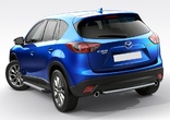 Пороги алюминиевые Silver new Mazda CX-5 (2011-2017)