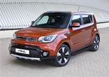 Пороги алюминиевые Black new Kia Soul (2017-2019)