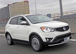 Пороги алюминиевые Black new Ssang Yong  Actyon  (2010-2018)