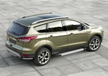 Пороги алюминиевые Silver new Ford Kuga (2016-2019)