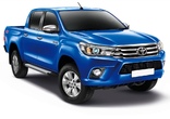 Пороги алюминиевые Silver new Toyota Hilux (2015-2024)