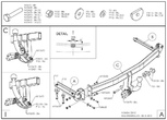 Фаркоп оцинкованный Galia для Honda Civic 5 дверный хетчбек (2006-2012)