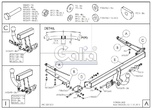 Фаркоп оцинкованный с быстросъемным шаром Galia для Honda Jazz (2014-2016)