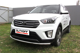 Защита переднего бампера d57 радиусная Hyundai Creta 4WD (2016-2021)