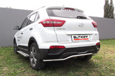 Защита заднего бампера d42 скоба Hyundai Creta 4WD (2016-2021)