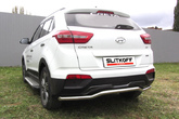 Защита заднего бампера d57 скоба Hyundai Creta 4WD (2016-2021)