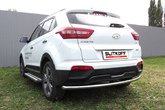 Защита заднего бампера d57 радиусная Hyundai Creta 4WD (2016-2021)