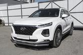 Защита переднего бампера d57 Hyundai Santa Fe (2018-2020)