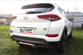 Защита заднего бампера d42 скоба Hyundai Tucson 4WD (2015-2018)