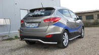 Защита заднего бампера d57 волна Hyundai ix35 (2010-2015)