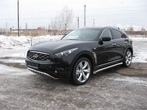 Защита переднего бампера d57 с защитой картера  Infiniti FX35/FX50 (2008-2014)