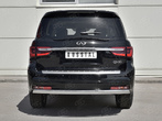 Защита заднего бампера d75х42 дуга RUSSTAL Infiniti QX80 (2018-2019)