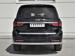 Защита заднего бампера d76 секции RUSSTAL Infiniti QX80 (2018-2019)
