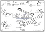 Фаркоп оцинкованный Galia для Jeep Grand Cherokee (2010-2023)