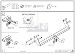 Фаркоп оцинкованный Galia для Jeep Liberty (2006-2021)