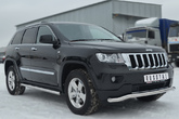 Защита порогов d63 вариант 3 RUSSTAL Jeep Grand Cherokee (2012-2022)