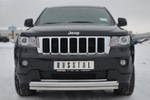 Защита переднего бампера d76х42 дуга RUSSTAL Jeep Grand Cherokee (2012-2022)