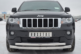 Защита переднего бампера d76х63 дуги RUSSTAL Jeep Grand Cherokee (2012-2022)