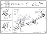 Фаркоп оцинкованный с быстросъемным шаром Galia для Lada Нива Урбан (2014-2021)