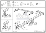 Фаркоп оцинкованный с быстросъемным шаром Galia для Lada Vesta седан/универсал, в т.ч. SW Cross (2015-2024)